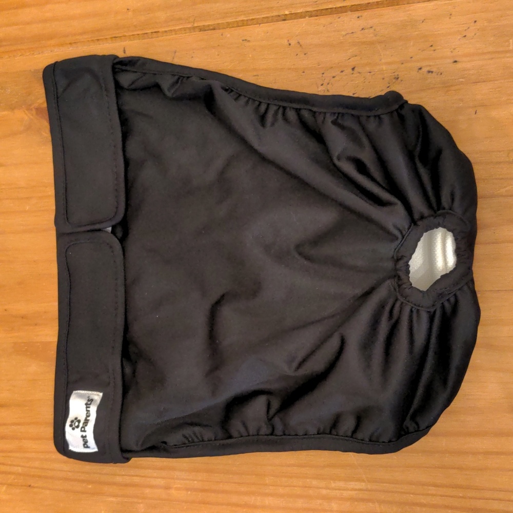 NWOT Pet Parents Black Male/Female Washable Dog Diaper, XL